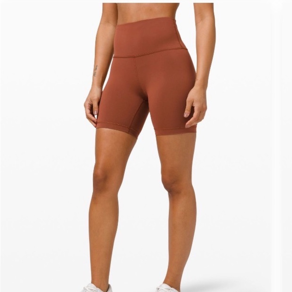 Lululemon Wunder Train High-Rise Short 6” in Terracotta